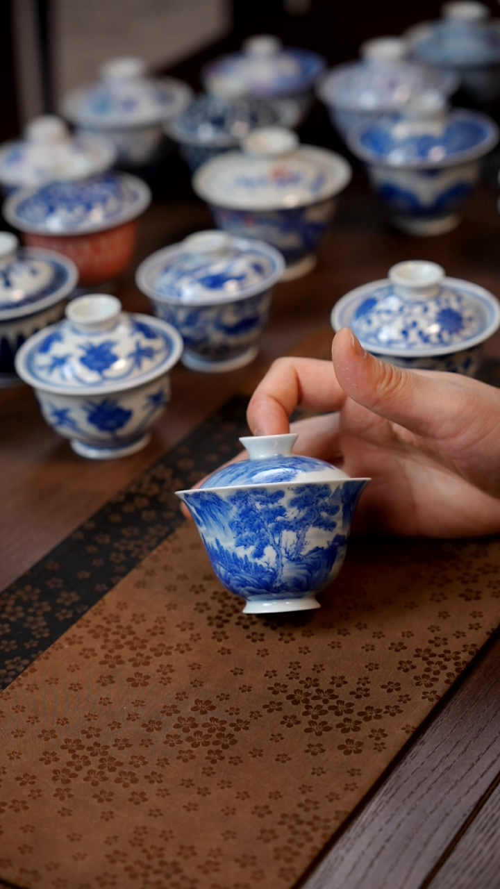 【闪购商品】大山水盖碗11111111111