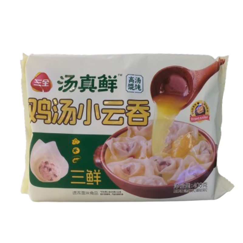 三全玲珑小云吞珍味三鲜 400g/袋