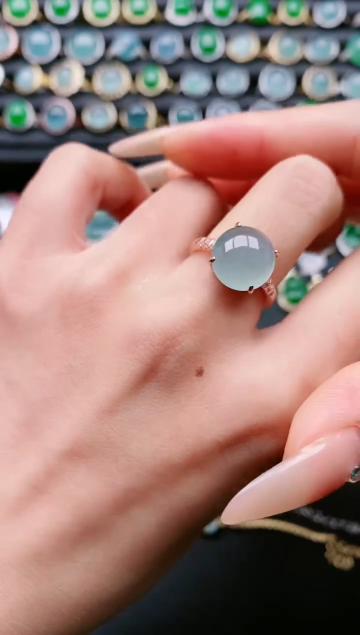 【闪购商品】翡翠戒指银S925镶嵌1111111