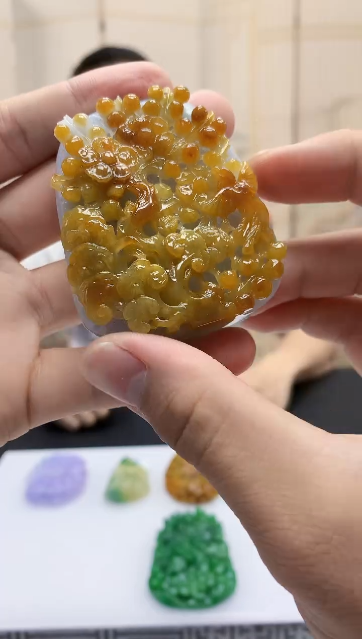 定制翡翠未镶嵌4856bb-毛货挂件