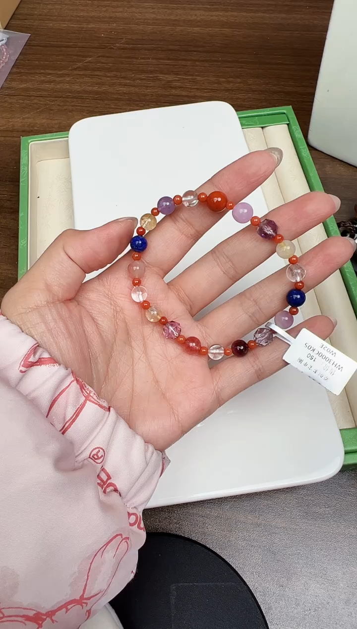 未镶嵌手链水晶悦3988 约3-7mm