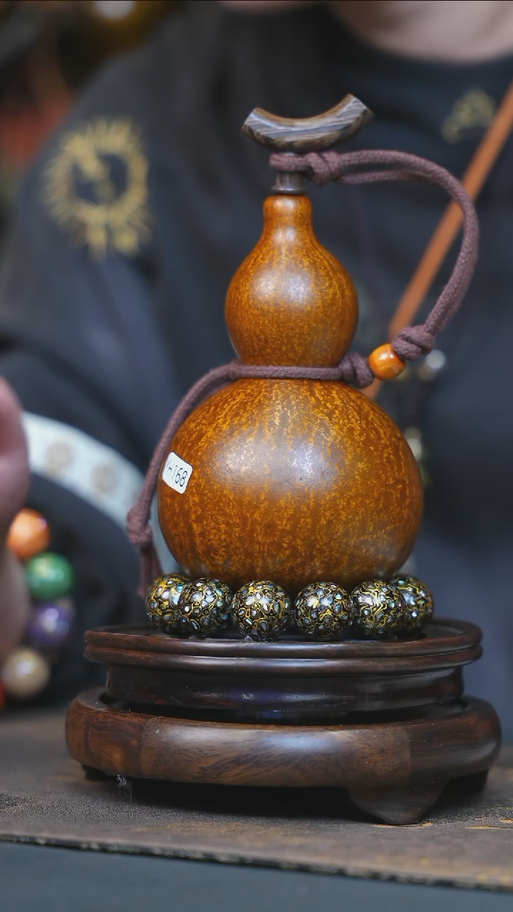 【闪购商品】YH168大漆酒葫芦不包手串及旋转底座