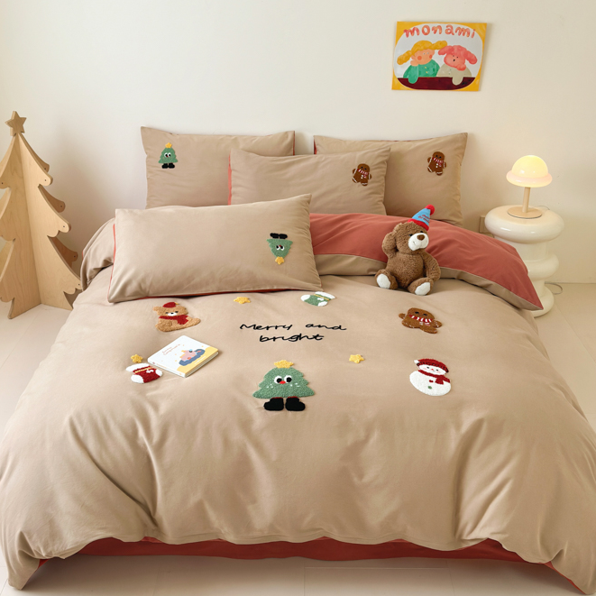喜番丨童话世界 A类加厚100%全棉磨毛三件套四件套床笠可爱复古风