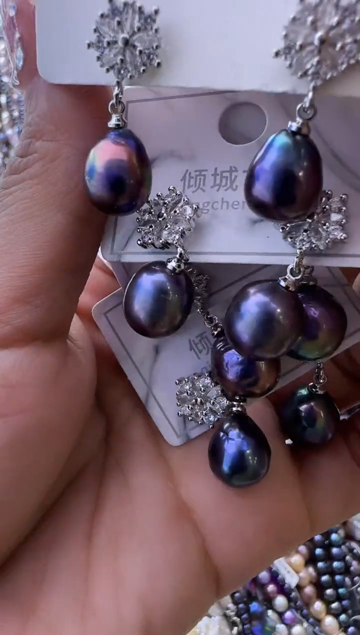 【闪购商品】淡水珍珠耳饰银S925镶嵌175多样性发货  发其一