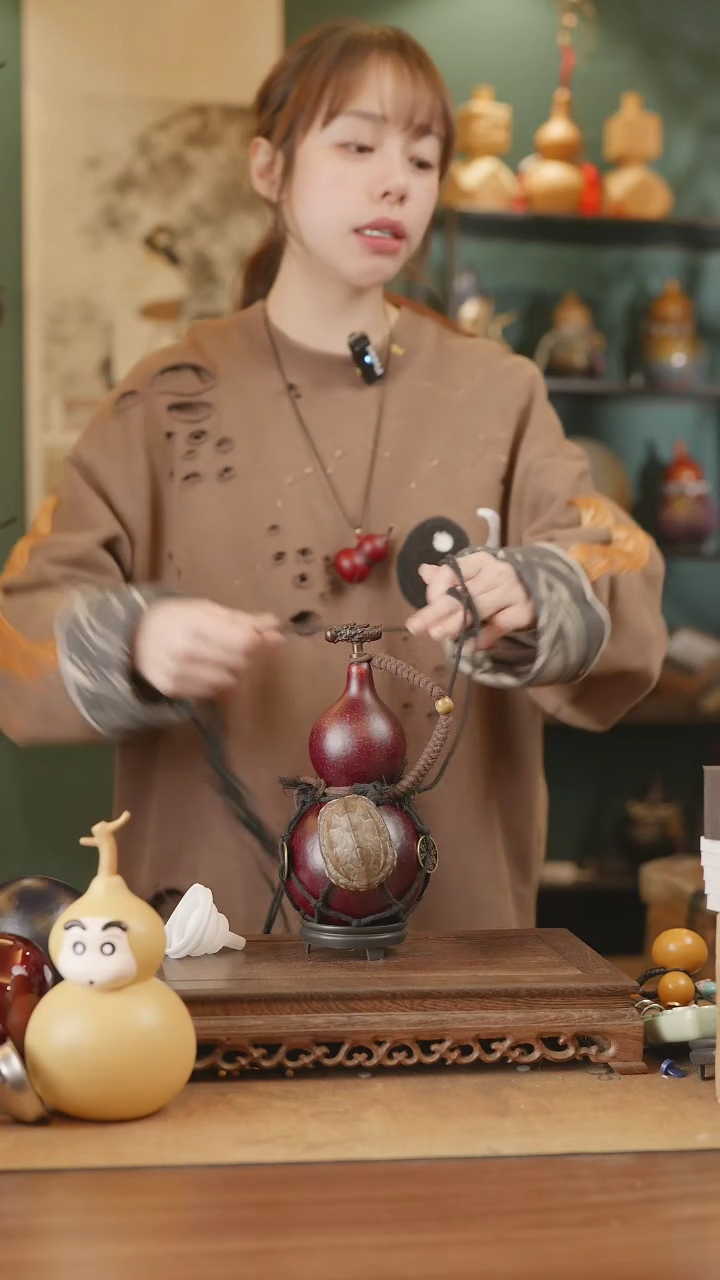 【闪购商品】518号精品天然大漆工艺防渗内胆酒葫芦~