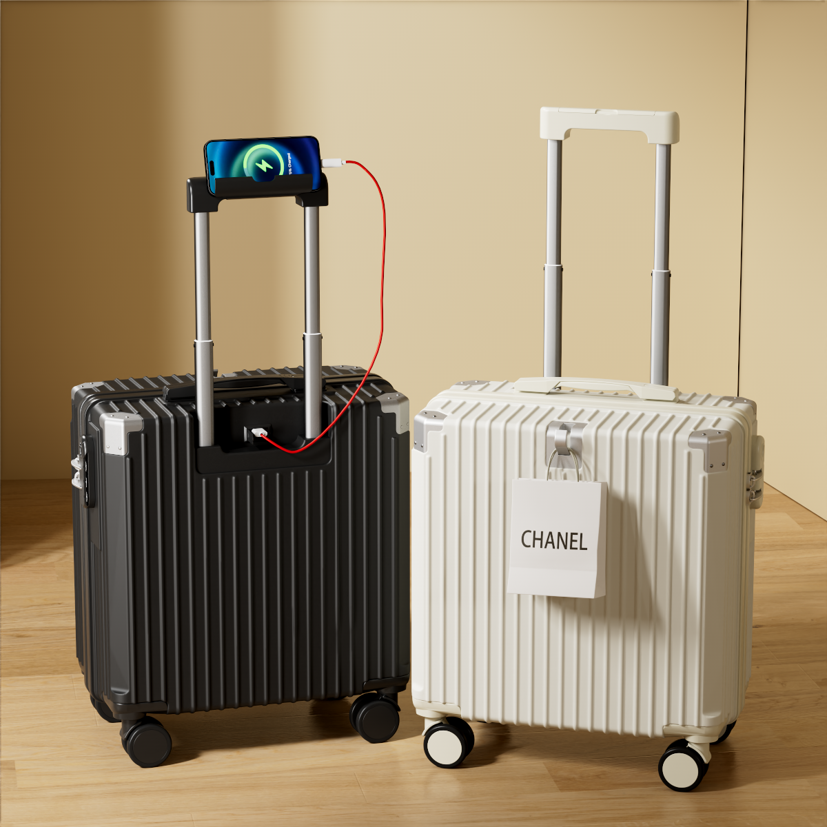 保罗蒂格罗行李箱拉杆箱男女学生旅行箱万向轮皮箱子密码箱登机箱