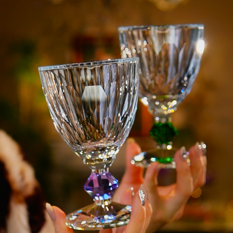 [双只礼盒装]K9水晶红酒杯[紫色+绿色]
