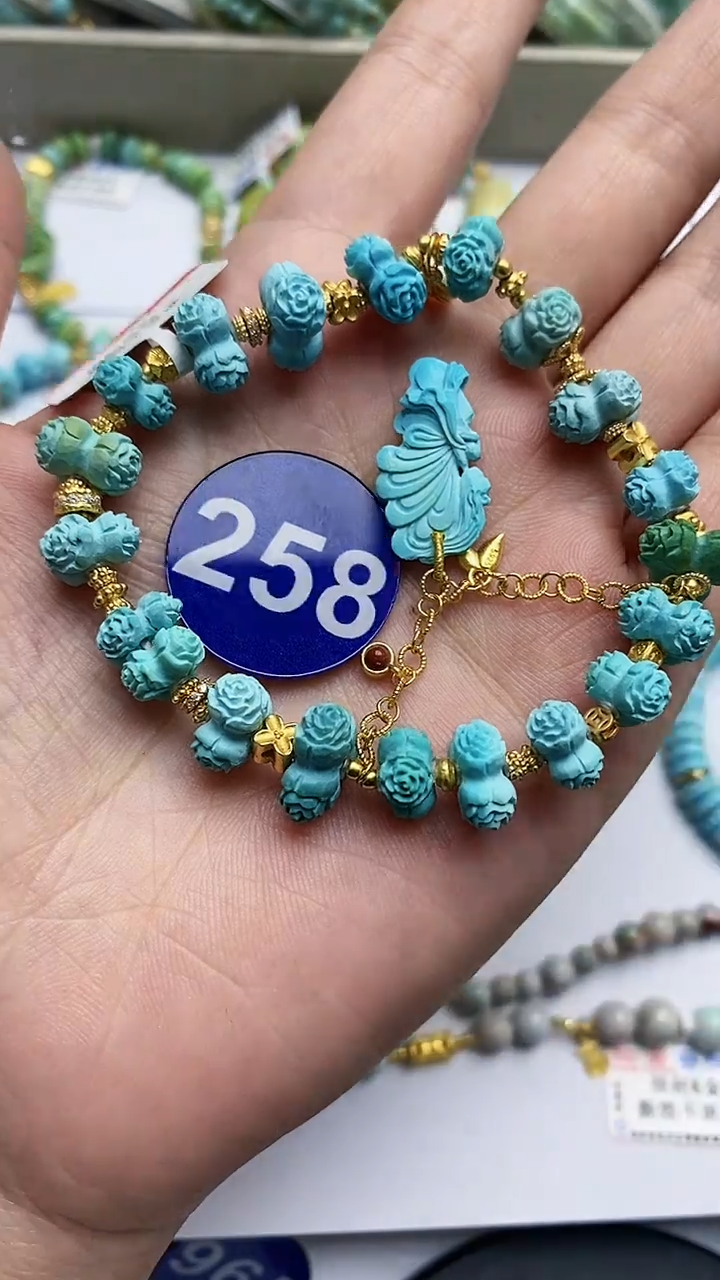 【闪购商品】绿松石手链银S925镶嵌258