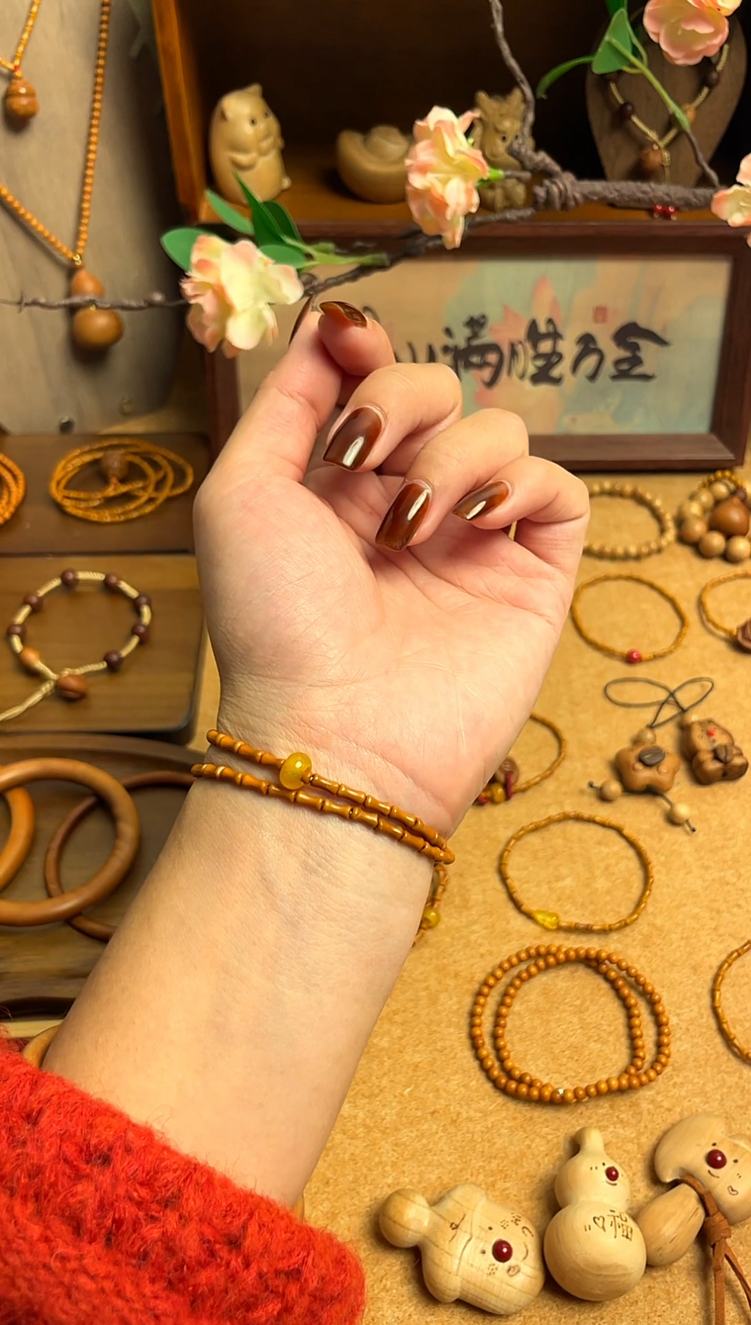 桃核竹节双圈跑环   一物一拍