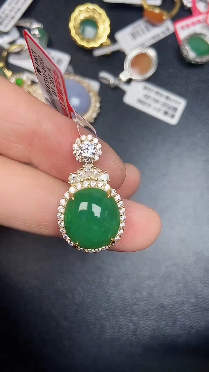 银S925镶嵌戒指翡翠2520