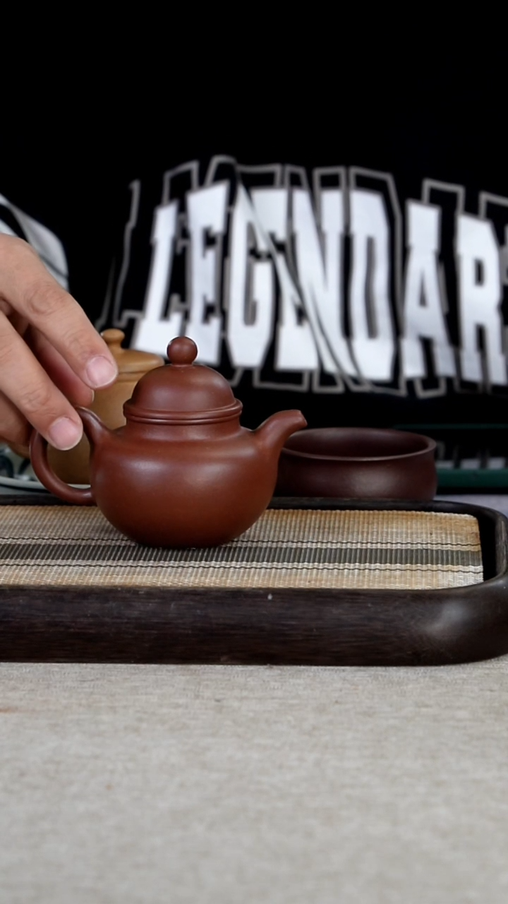 【闪购商品】紫砂茶壶原矿龙血砂掇球150cc