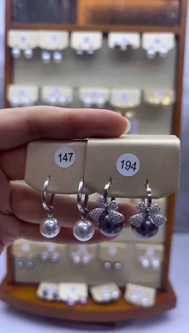 未镶嵌耳饰淡水珍珠147+194