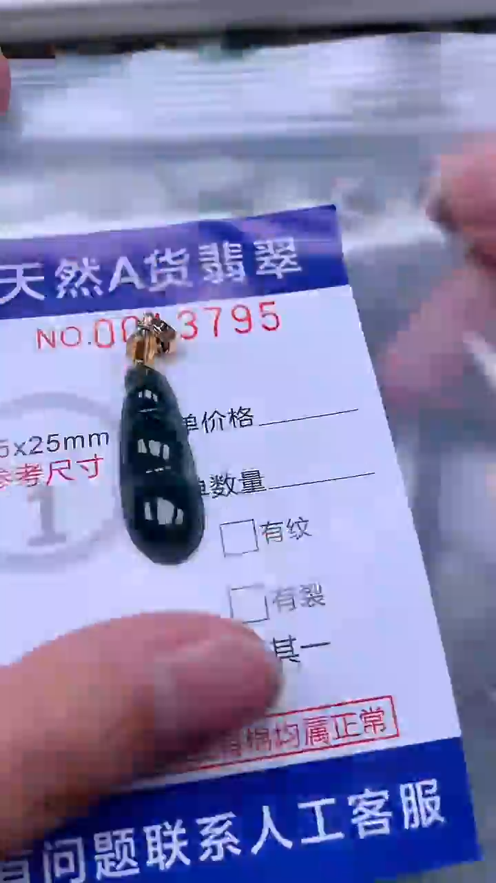 翡翠未镶嵌吊坠(不含链)1