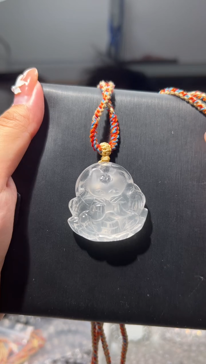 吊坠(不含链)未镶嵌水晶巴西白水晶狐狸牌