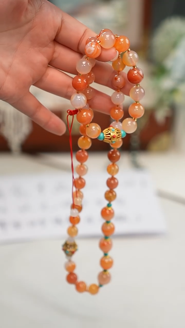 玛瑙/玉髓颈饰合金（微瑕）项链+手链