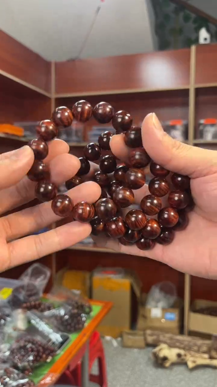 黄花梨/降香黄檀海南黄花梨十月田1.5手串（99）