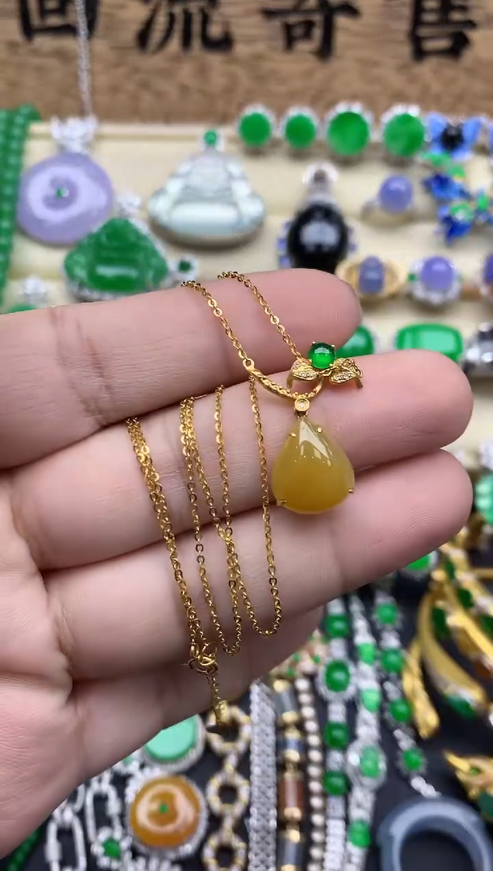 【闪购商品】翡翠颈饰18K金镶嵌344-中国好珍宝