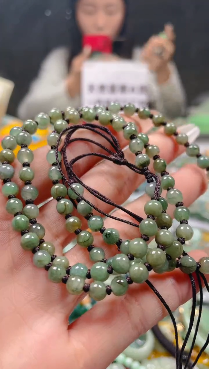 【闪购商品】翡翠颈饰未镶嵌5-6MM/D/翡翠A货一图一物