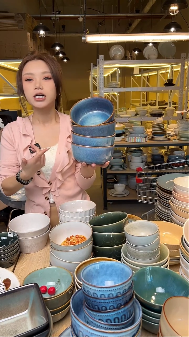 瓷98【瑕疵】外贸尾货窑变釉下彩
