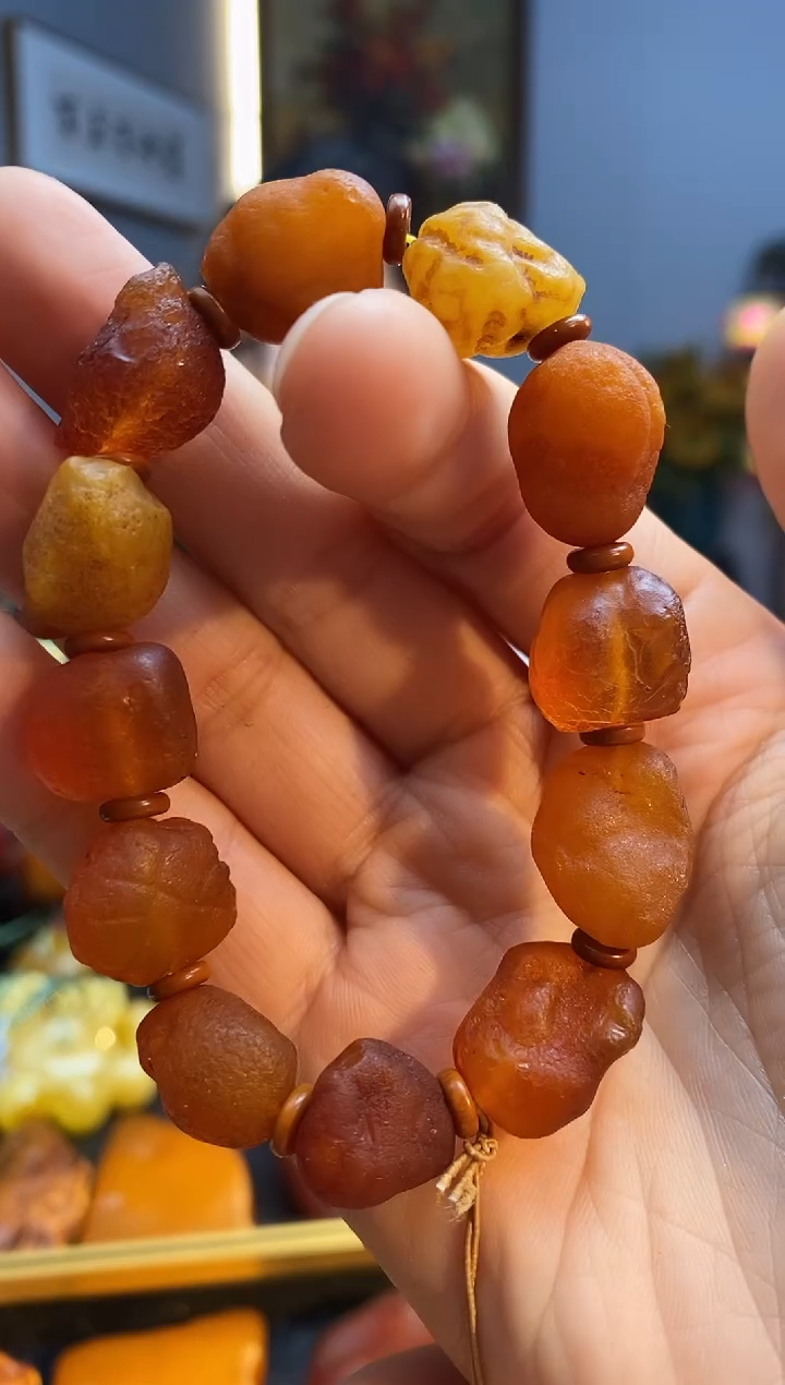 手链琥珀未镶嵌手串