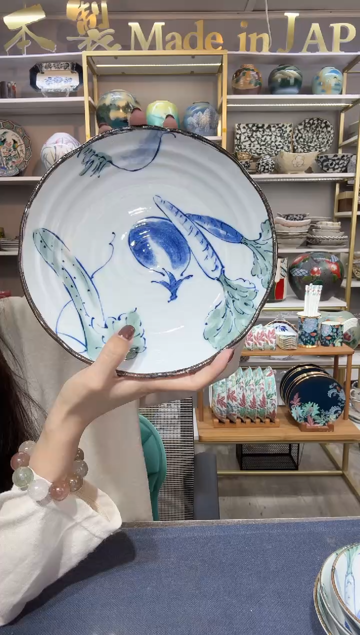 陶瓷野菜深盘22cm两支