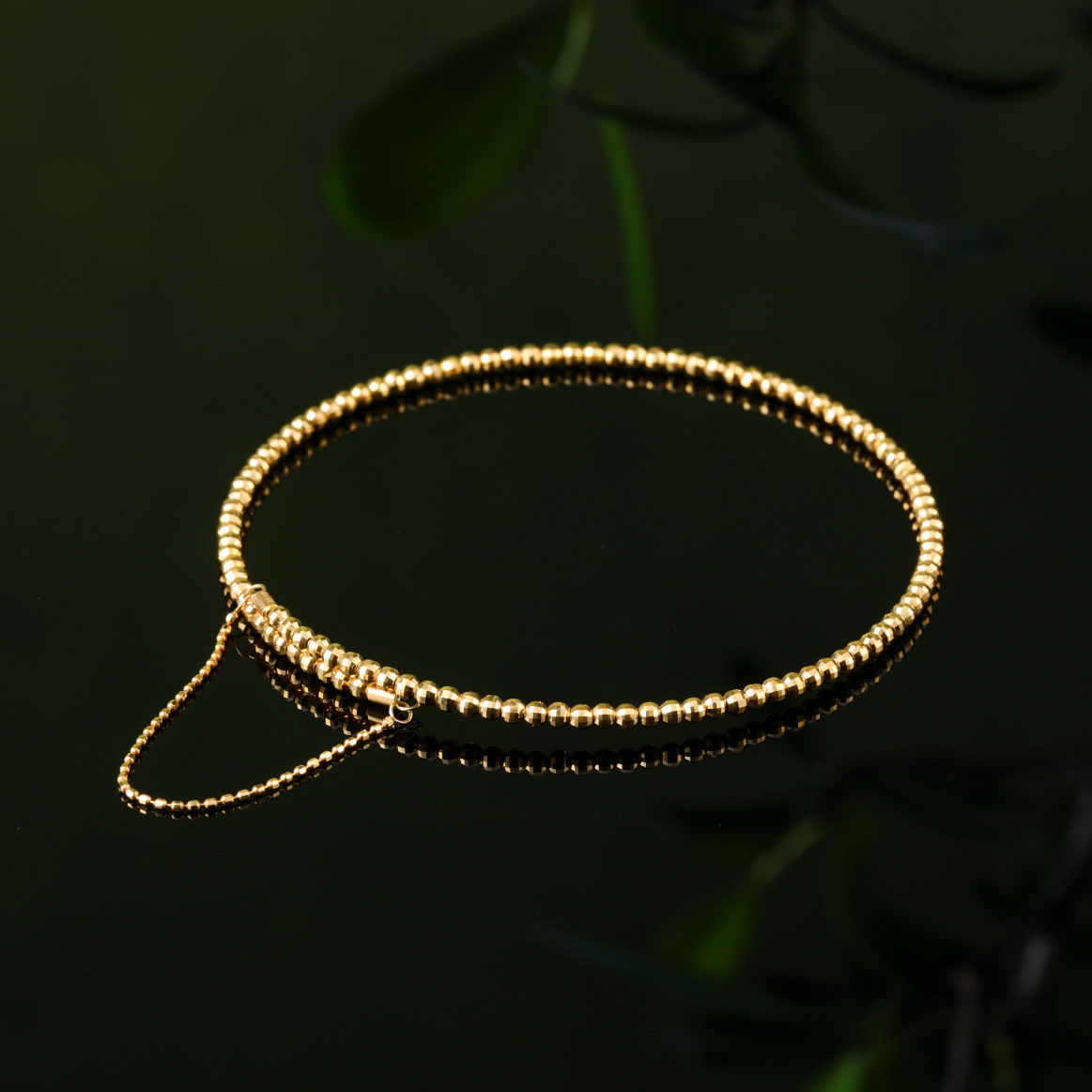 【意婵】《屿兮》上新价-18k金精工爆闪手镯-YC34018