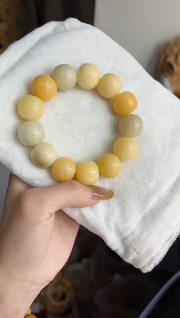 手串菩提根/象牙果t90黄油芝士干磨桶珠16*18mm手串