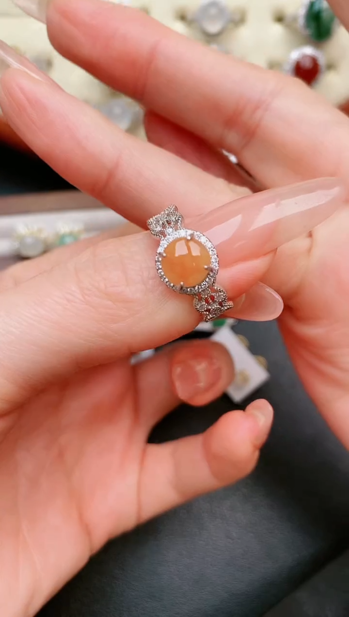 【闪购商品】翡翠戒指银S925镶嵌....