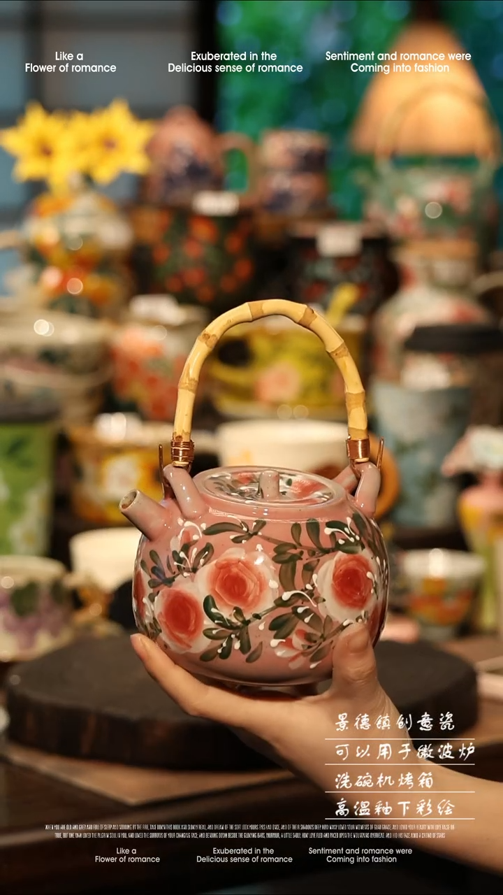 陶瓷景德镇高温釉下彩手工手绘款式