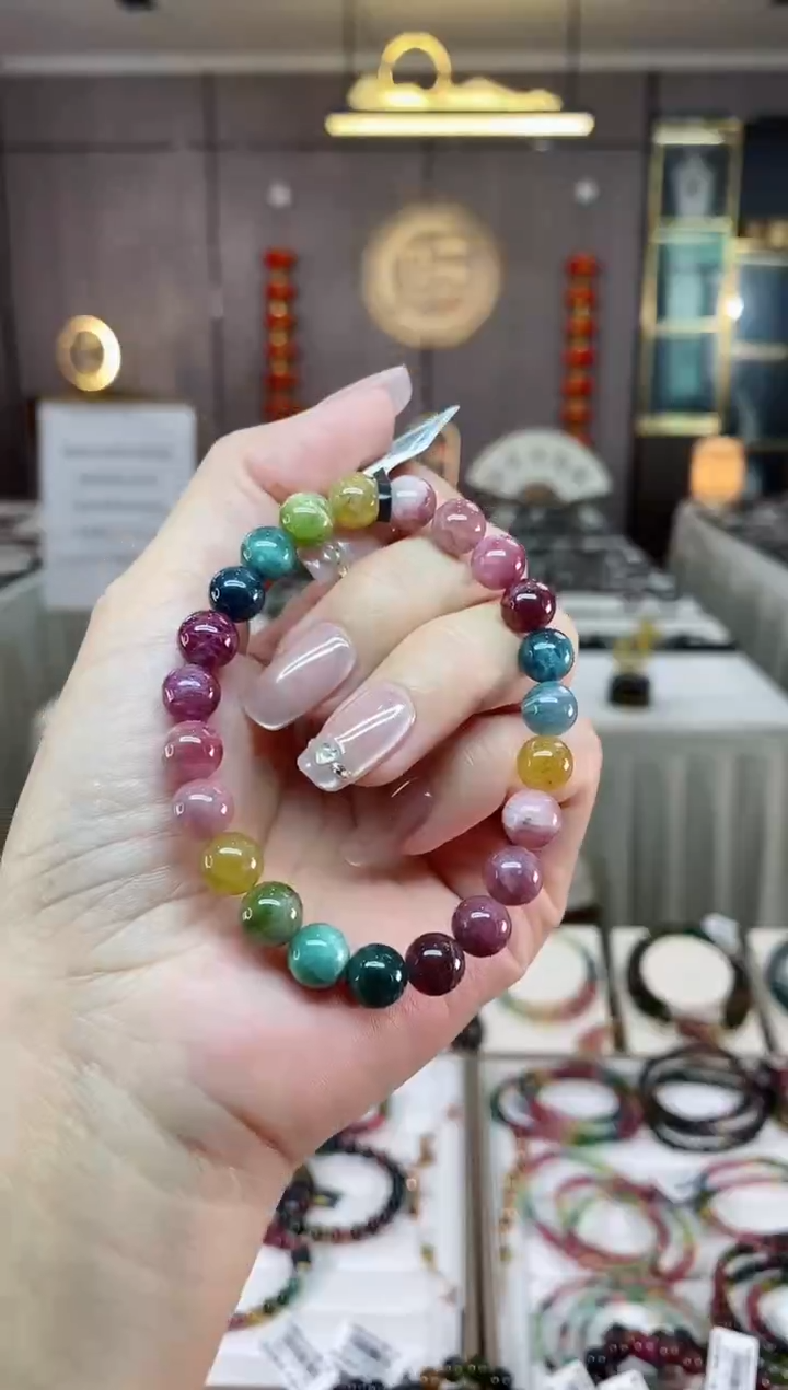 【闪购商品】碧玺单圈手串8mm+未镶嵌（多样性发一条）hon