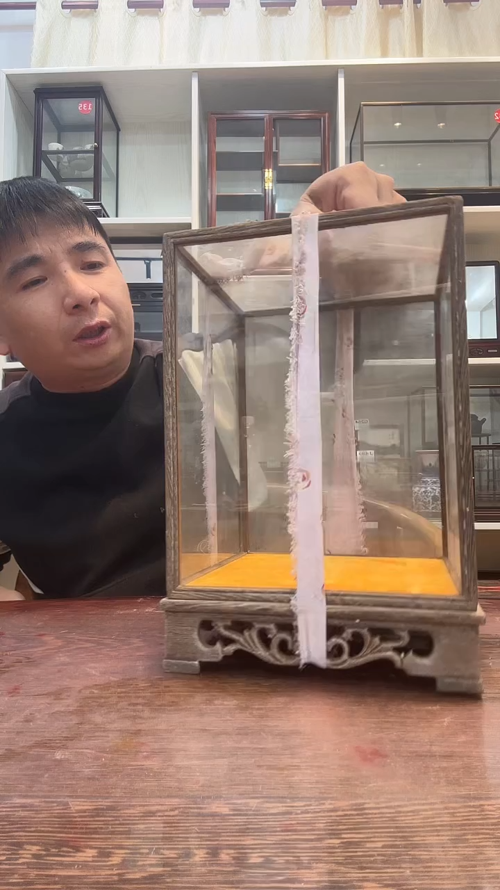 鸡翅木孤品玻璃罩517