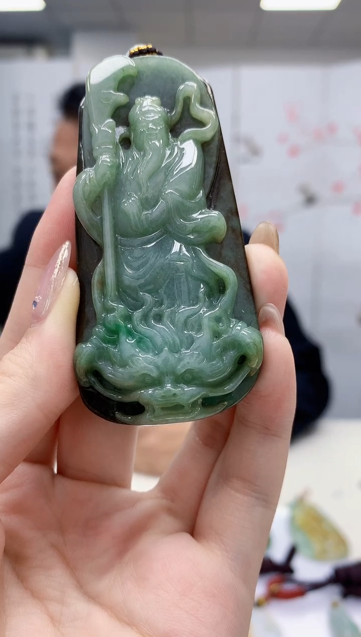 【闪购商品】定制翡翠未镶嵌4969jw-毛货挂件19