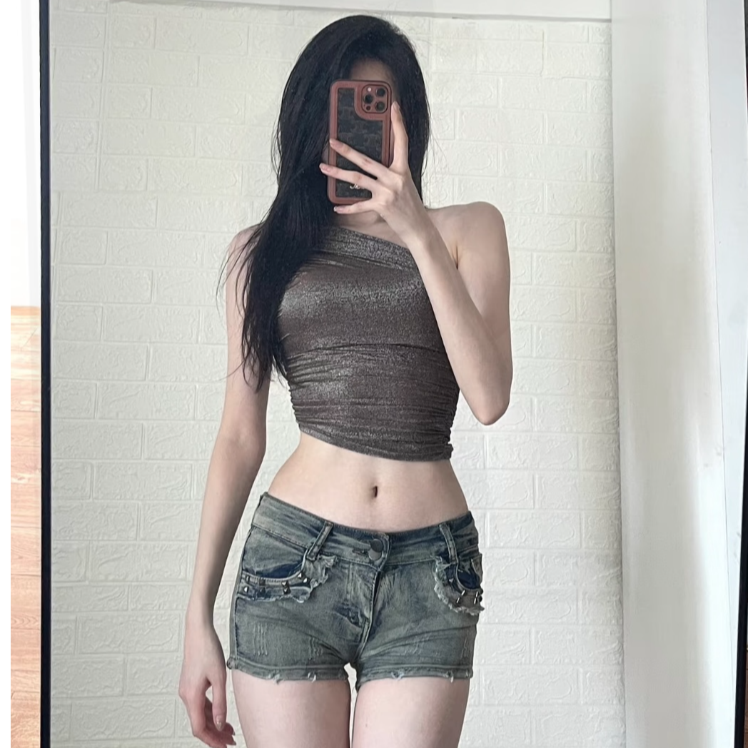 直播间专属工厂尾货默认微瑕春夏秋冬显瘦短款高腰女装