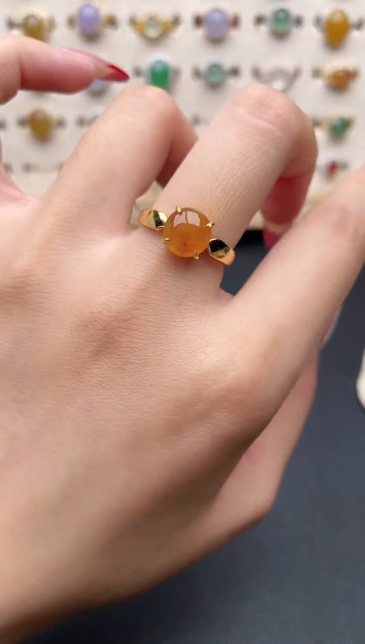 【闪购商品】翡翠戒指银S925镶嵌一物一证一礼盒