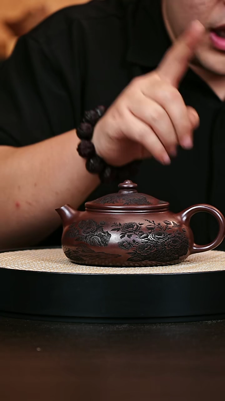 茶壶紫砂寒江 石红