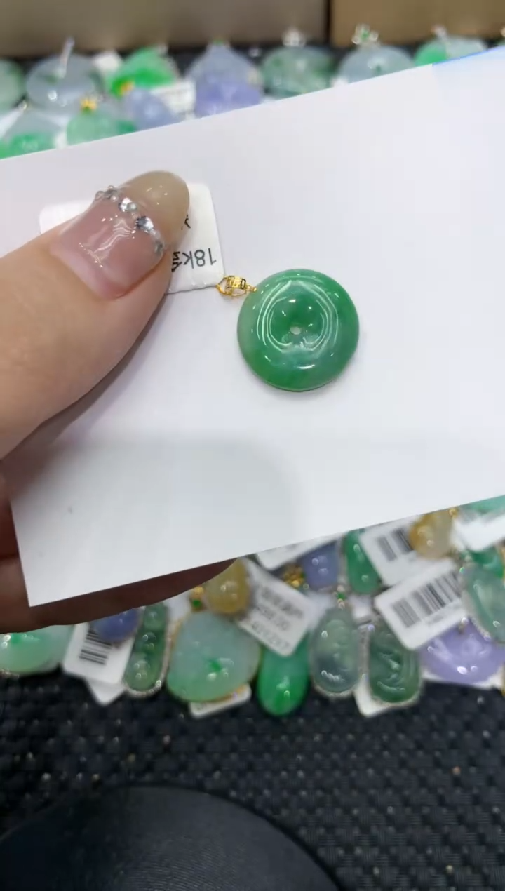 【闪购商品】翡翠颈饰18K金镶嵌222222222