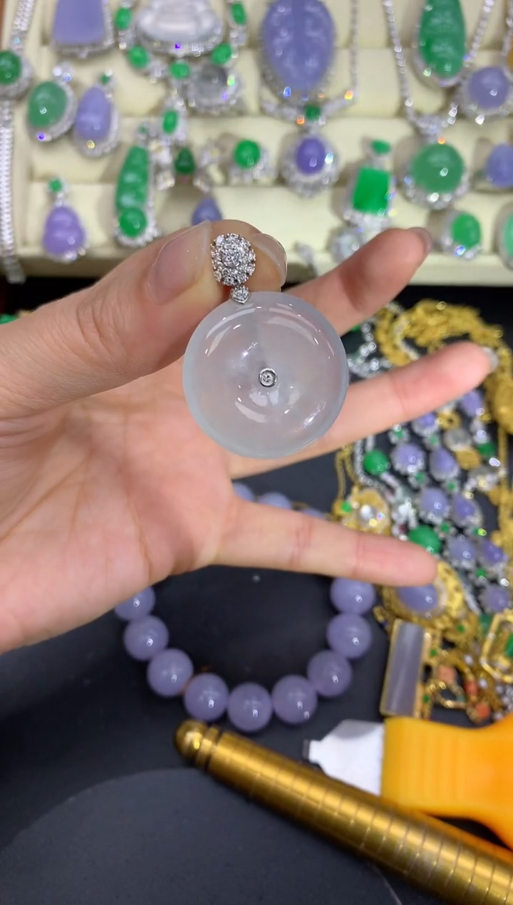 【闪购商品】翡翠颈饰18K金镶嵌418-中国好珍宝