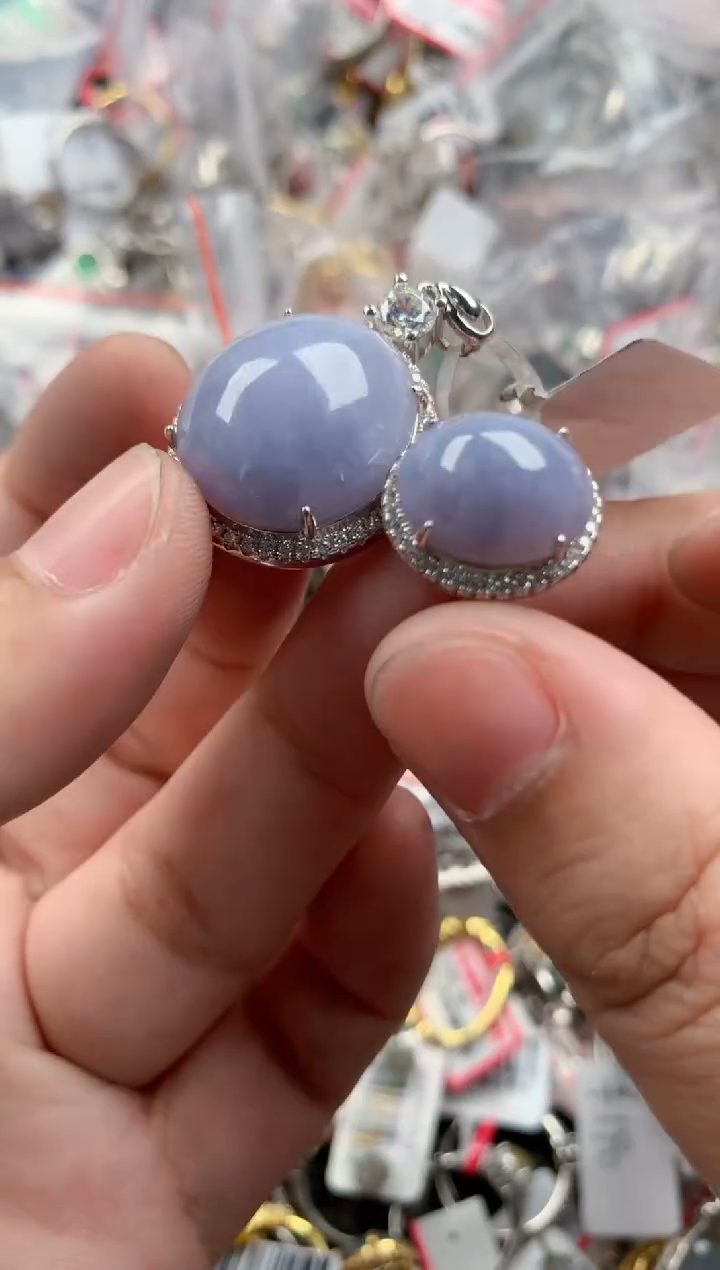 银S925镶嵌戒指翡翠444   6