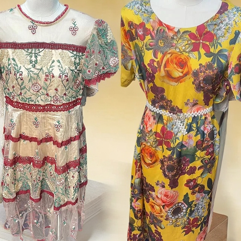 2025夏季新款碎花雪纺连衣裙时尚显瘦减龄长裙{直播间链接}