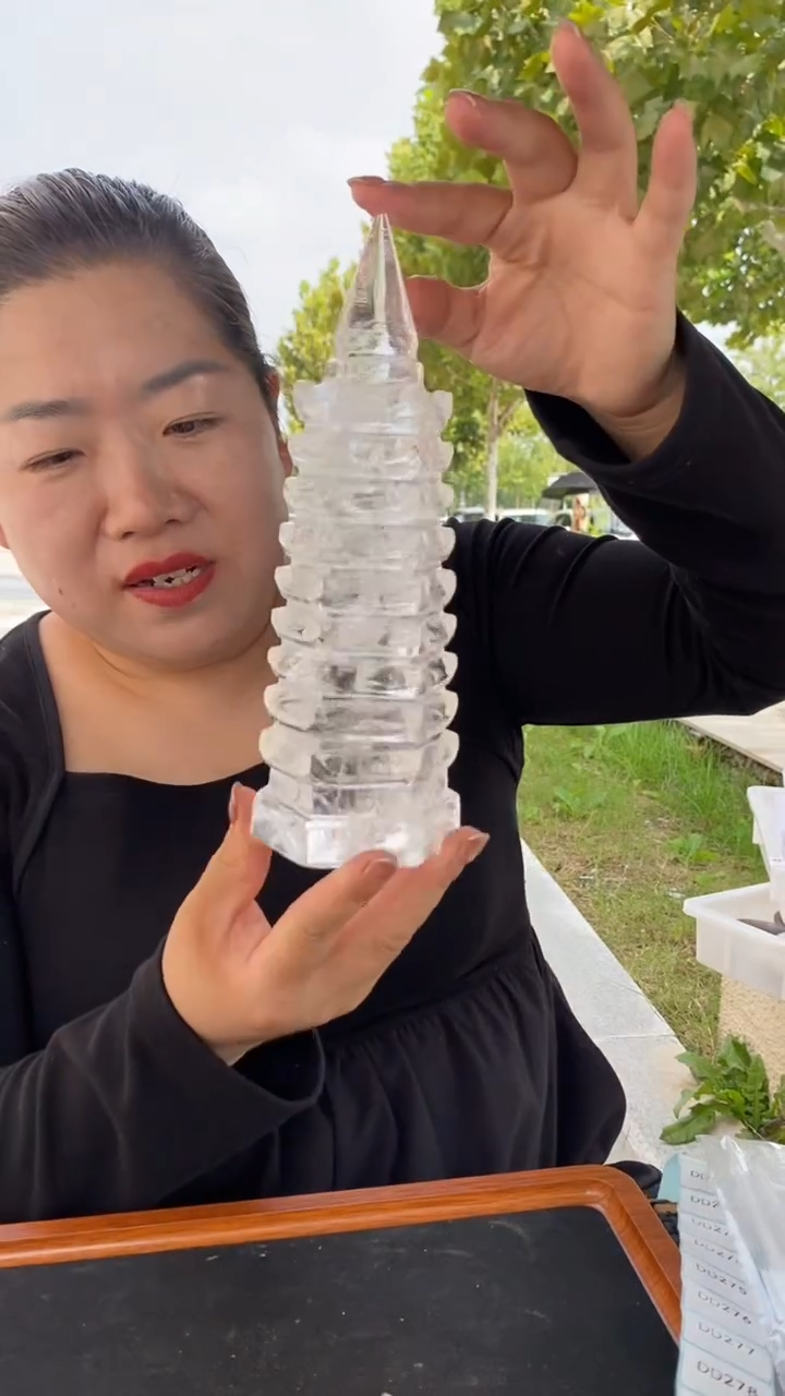 未镶嵌珠宝半成品水晶白水晶文昌塔D270