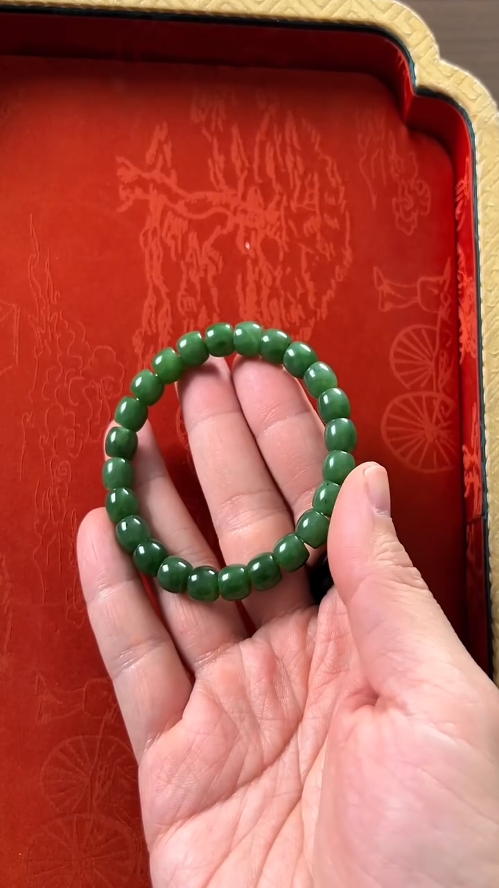 未镶嵌和田玉挂件碧玉直切（9x8）伴手礼系列 上手好看