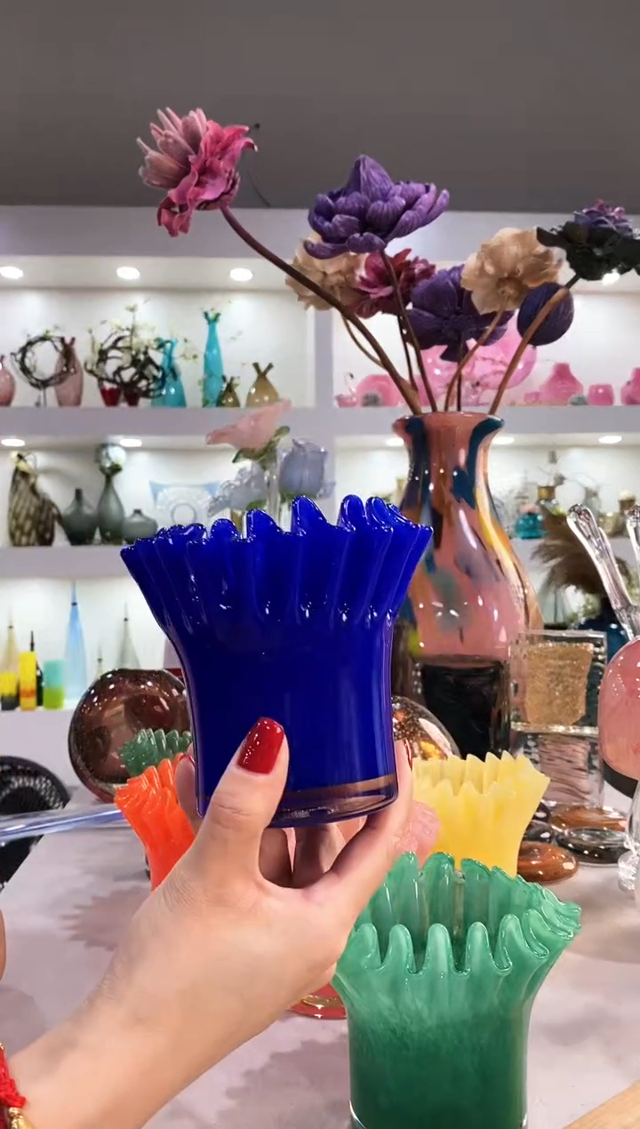慕忆家手作琉璃花瓶12*10