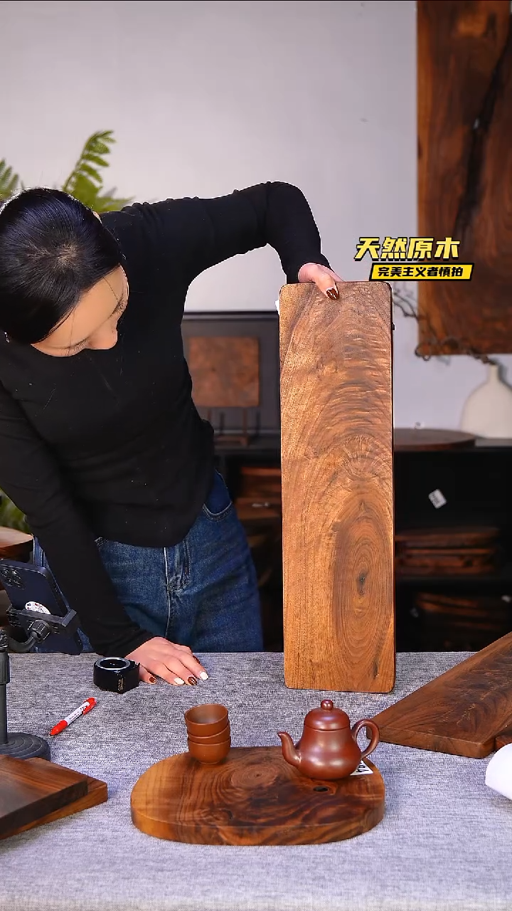 木北美黑胡桃原木.干裂疤结不属于商品质量问题完美主义者慎拍