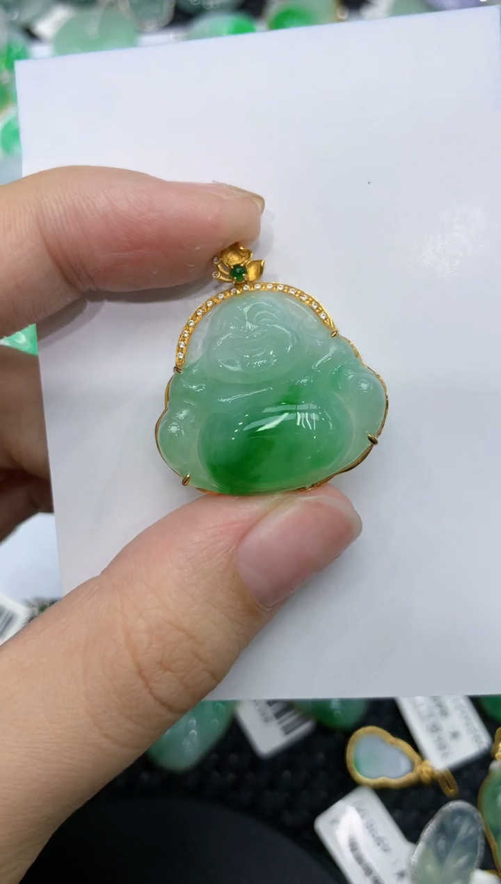 【闪购商品】翡翠颈饰18K金镶嵌111111111