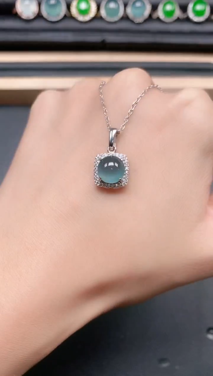 翡翠戒指银S925镶嵌11111