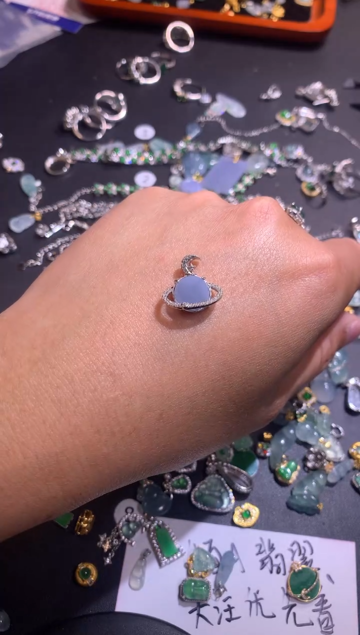 【闪购商品】翡翠吊坠(不含链)银S925镶嵌1