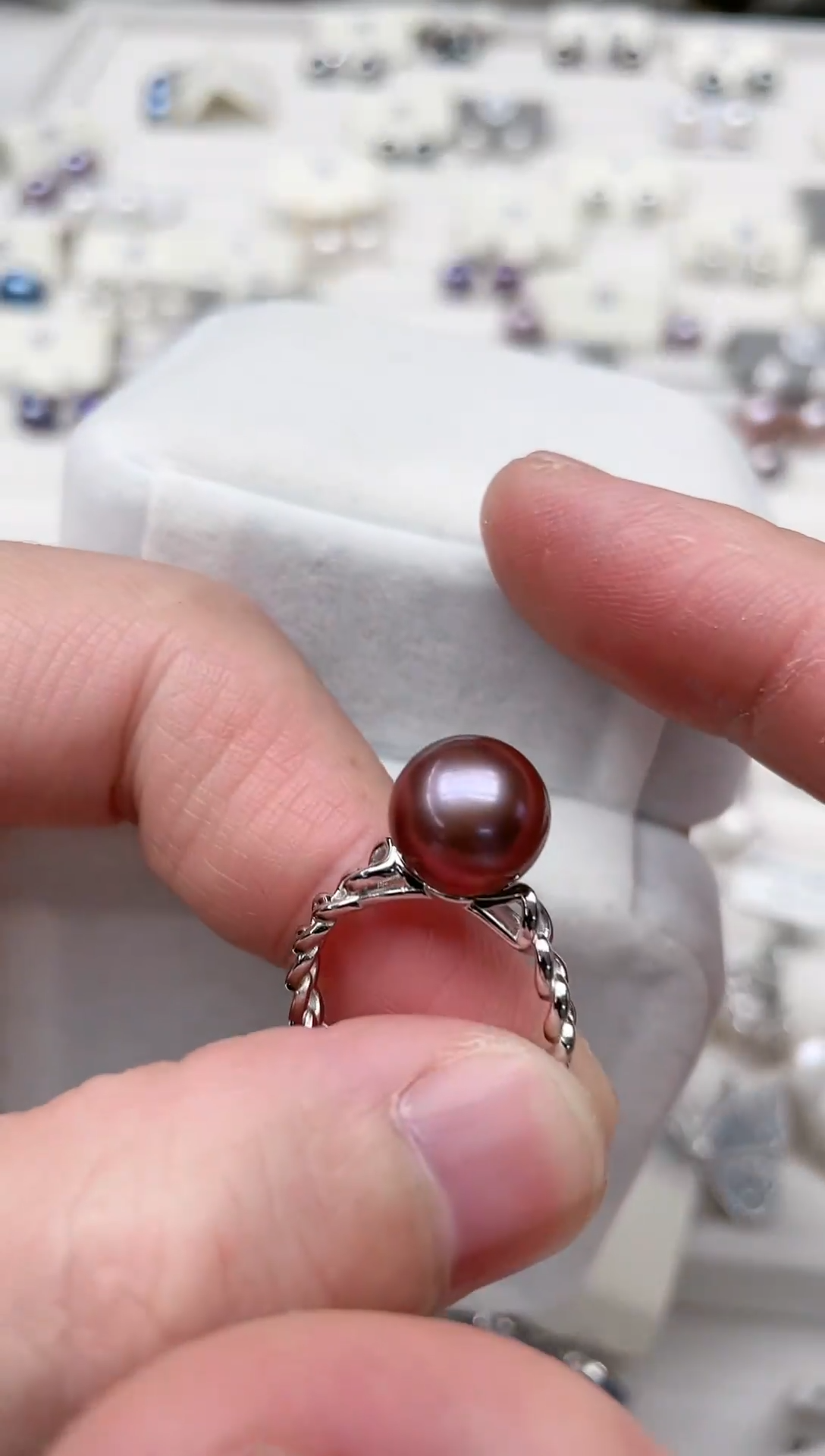 【闪购商品】淡水珍珠戒指银S925镶嵌戒指