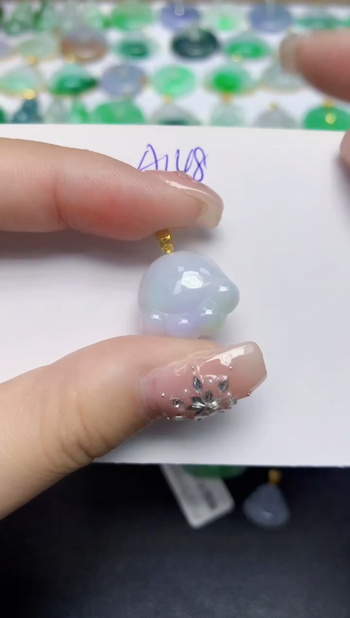 颈饰未镶嵌翡翠天然缅甸翡翠A货翡翠百元以上9元证书费自理