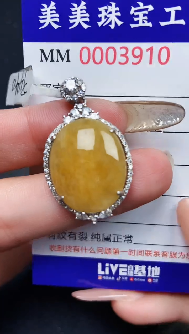 【闪购商品】翡翠颈饰银S925镶嵌3910