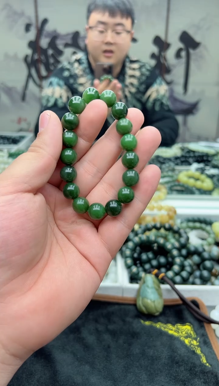 【闪购商品】和田玉手链未镶嵌碧玉12